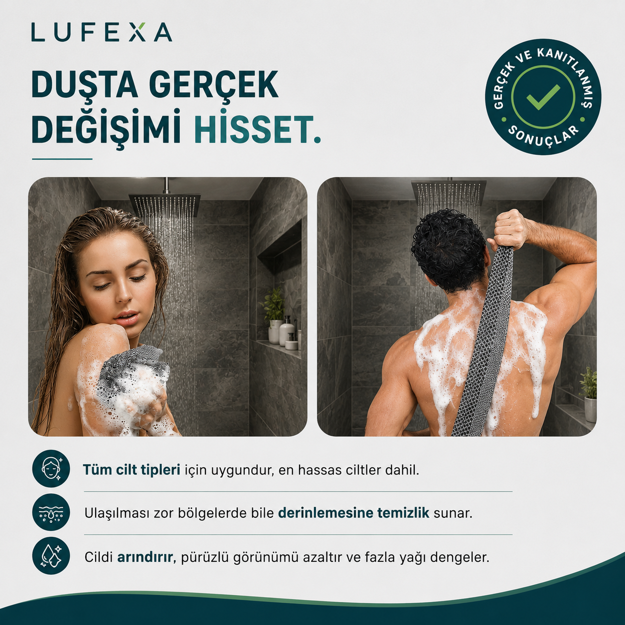 LUFEXA Antibakteriyel Peeling Duş Lifi